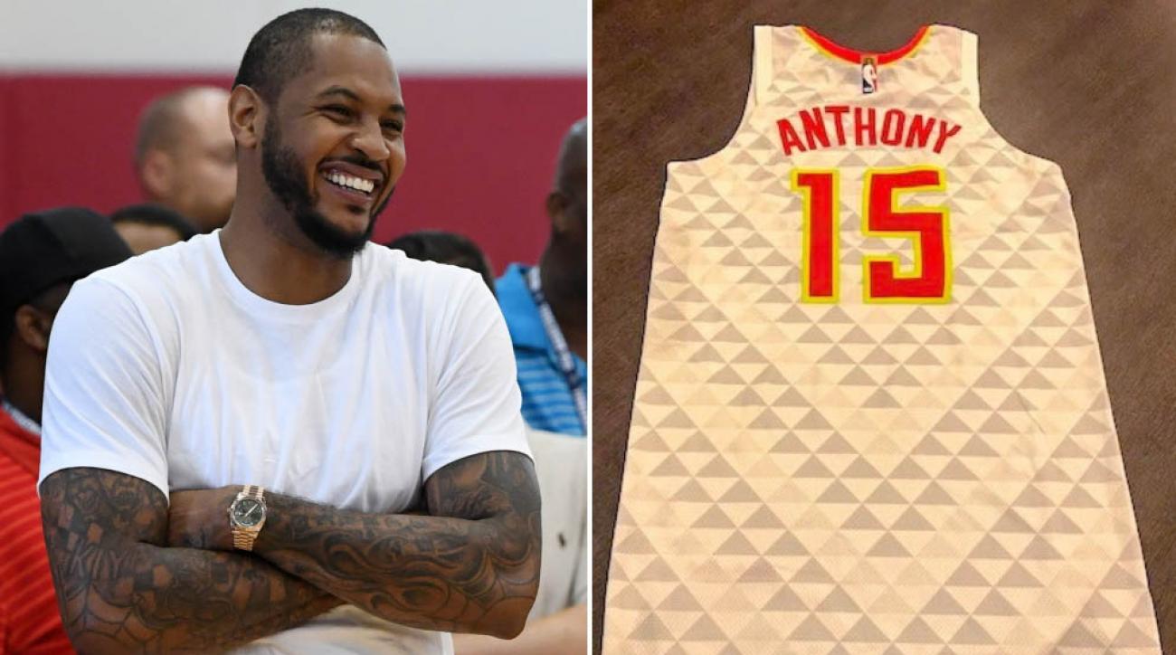 Atlanta Hawks sends brand new Atlanta jersey to Carmelo Anthony