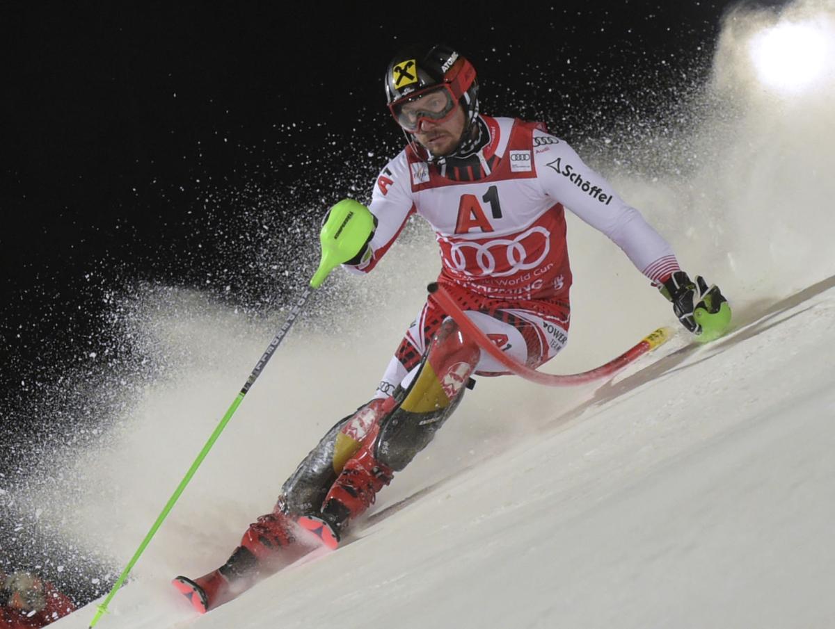 After 1st Run Marcel Hirscher Leads Slalomtry