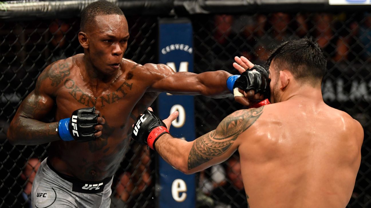 Israel Adesanya says to Robert Whittaker that his Silva bout had sold out the UFC 234